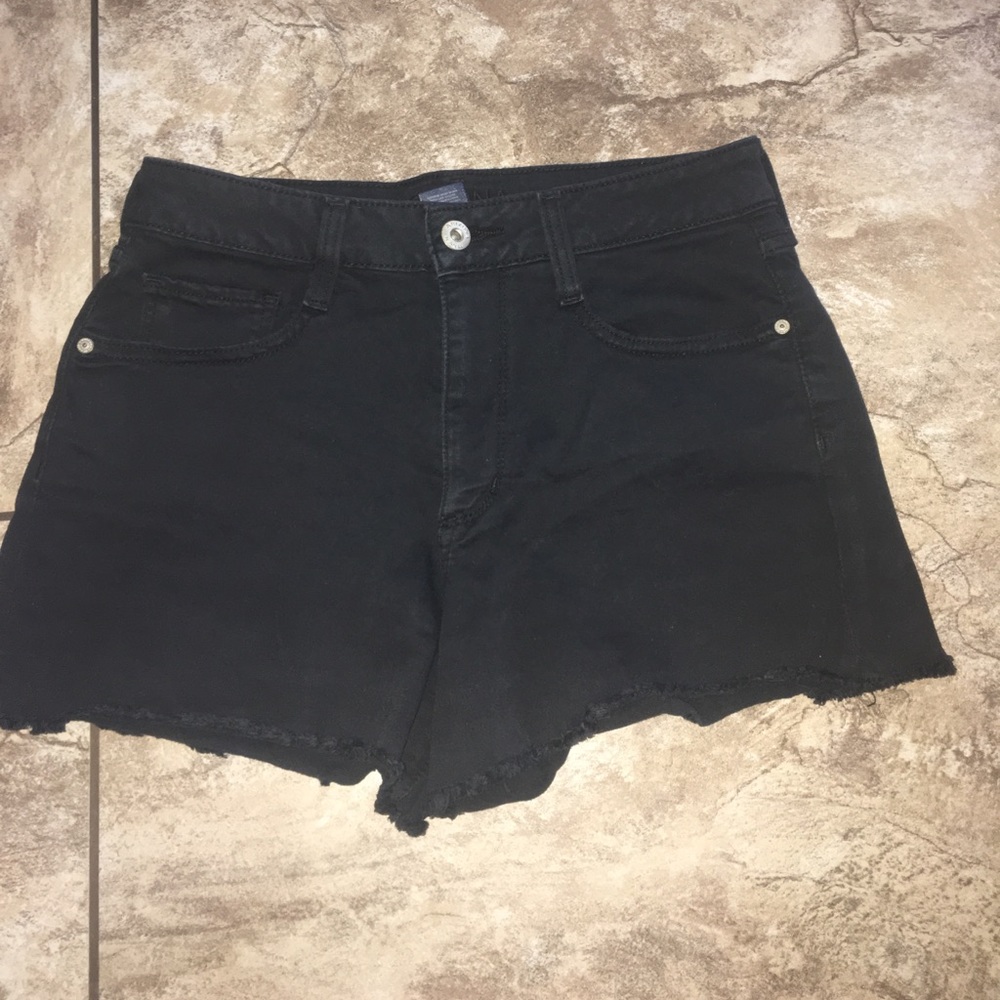 black shorts